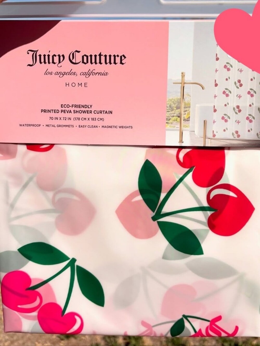 Juicy Couture Shower Curtin 70 X 72 BNWT